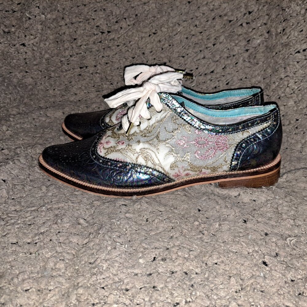 Irregular Choice-Float Away-Tooled Oil Slick Oxfo… - image 2